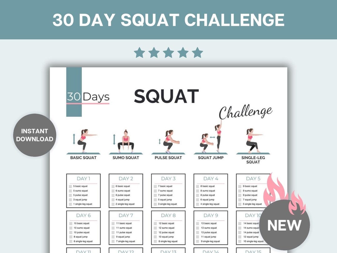 Fitness Challenges 30 Day Extreme Squat Challenge 30 Day Ab