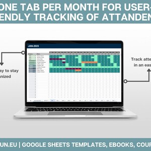 Digital Attendance Tracker: Google Sheets Template (digital Download ...