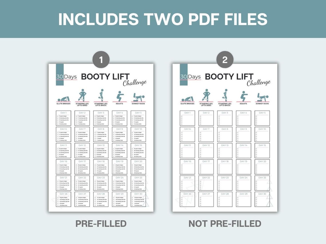 30 Day Booty Lift Challenge: Toned Body & Glute Focused Workout ...