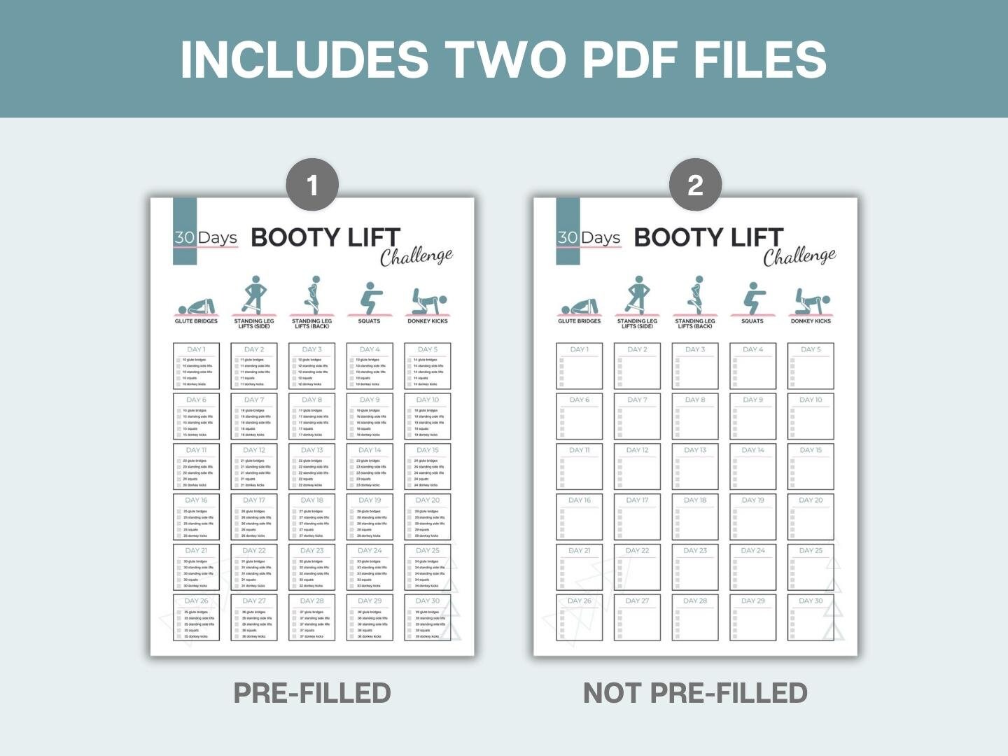 30 Day Booty Lift Challenge: Toned Body &amp; Glute Focused Workout ...