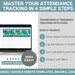 Digital Attendance Tracker: Google Sheets Template (digital Download ...