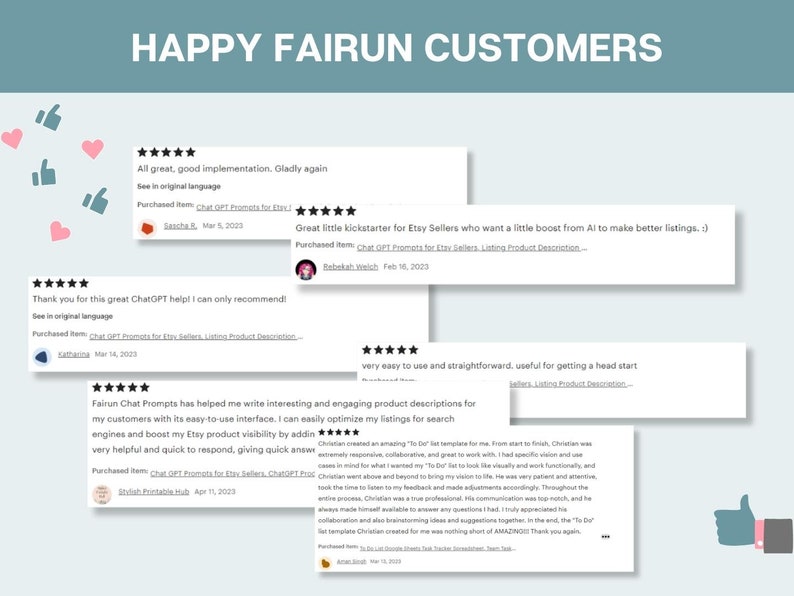 Pleased customers showcasing positive reviews and testimonials for FAIRUN's fitness products.