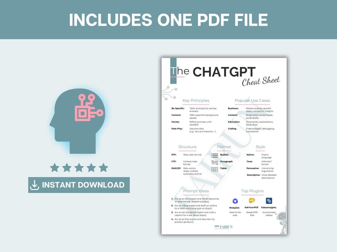 Chatgpt Cheat Sheet Pdf Easy Prompts Tips Tricks Prompt Engineering Techniques Ai Tools Chatgpt Cheat Sheet Pdf Easy Prompts Tips Tricks Prompt Engineering Techniques Ai Tools