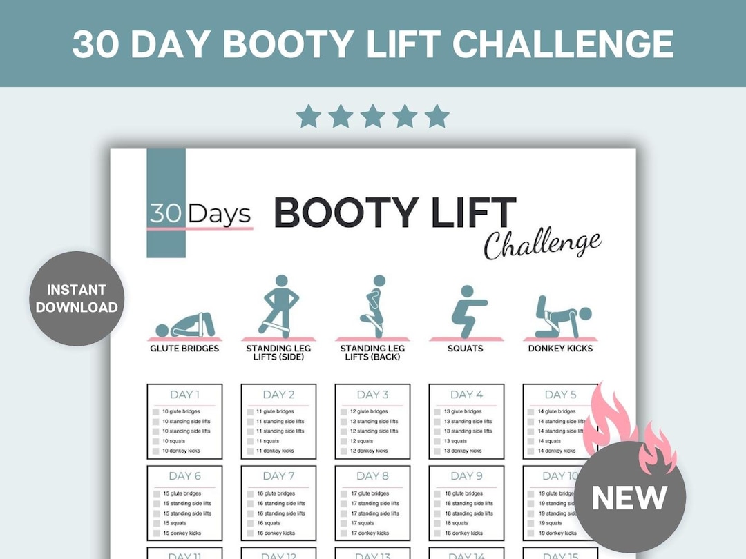 30 Day Booty Lift Challenge: Toned Body &amp; Glute Focused Workout ...