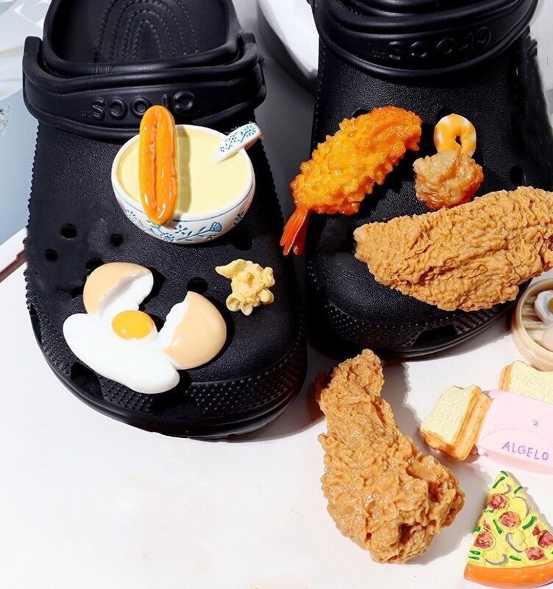 1PCS Real Food Crocs Charm Jibbitz Realistic Fried Chicken Etsy
