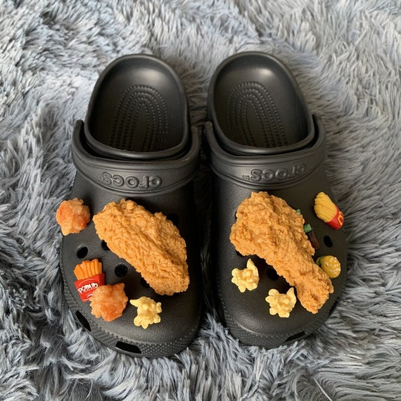 Realistic Food Shoe Charms Fried Chicken Burger Chicken Wing Etsy