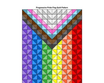 Pinwheel Progressive Pride Flag Quilt Pattern