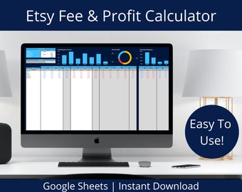 Etsy Fee and Profit Calculator, Pricing Spreadsheet, Small Business & Etsy Sellers, Google Sheets, Instant Download, Sell on Etsy Store