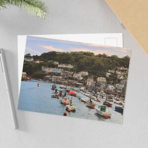 Fotografía impresa del puerto de Looe, Cornualles / Recuerdo de decoración de pared de un pueblo pesquero de Cornualles