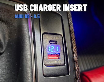 Audi B8 B8.5 USB-C Charging Center Console Insert - (A4 A5 Q5 S4 S5)
