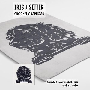 Irish Setter crochet blanket pattern made using sc graphgan chart dog