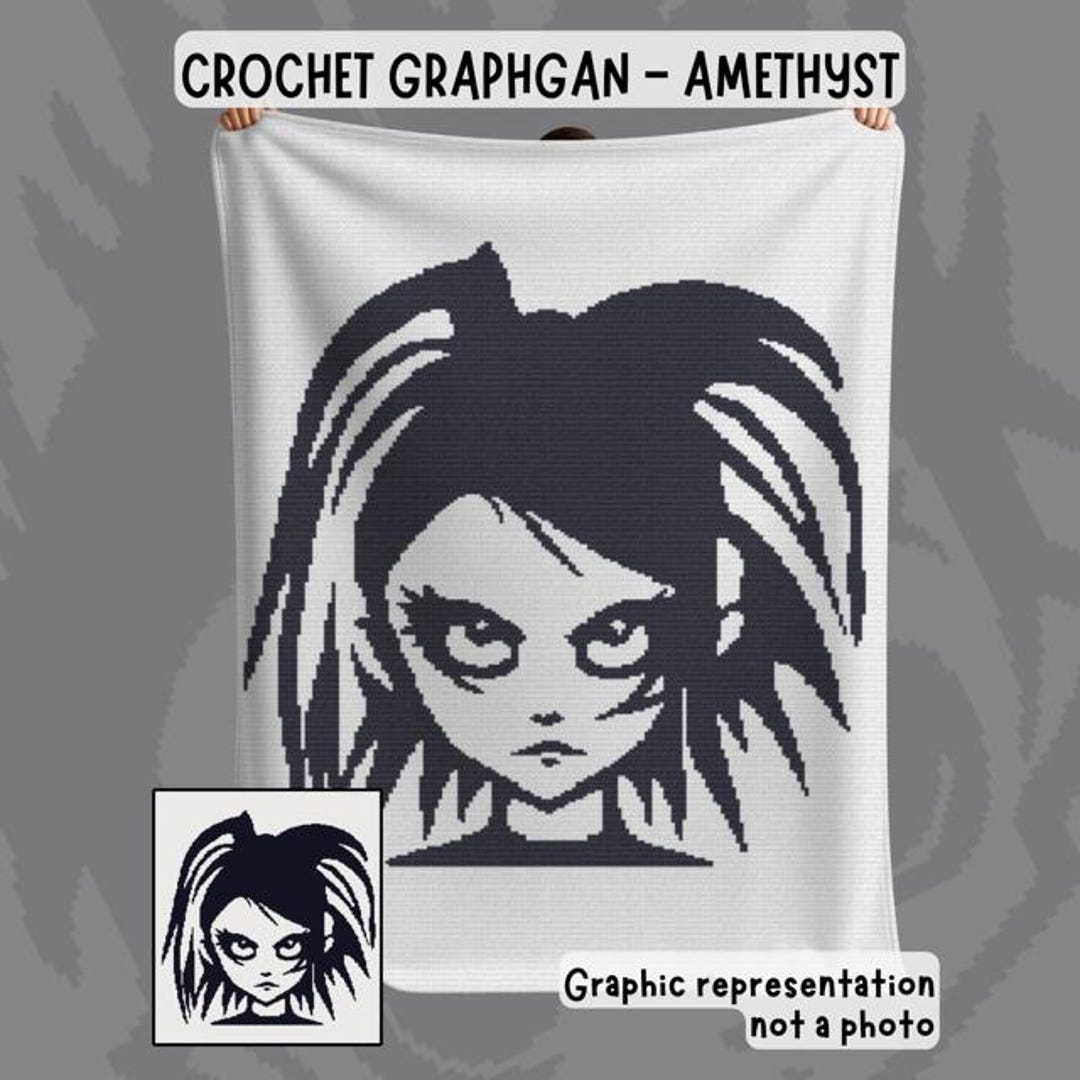 Character Graphgan Crochet Graphgan PDF Pattern for SC Stitches - Amethyst Goth Character ...