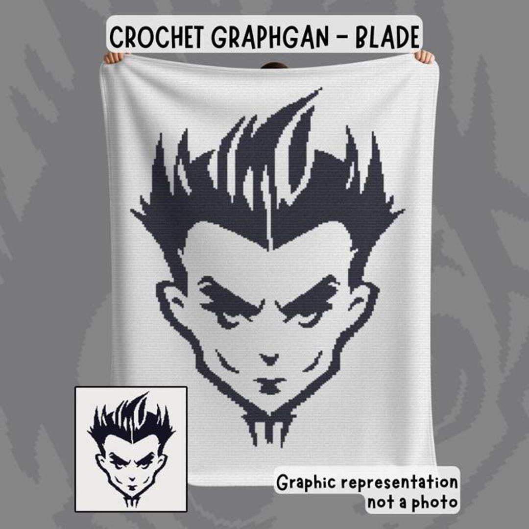 Character Graphgan Crochet Graphgan PDF Pattern for SC Stitches - Blade Goth Character - Etsy