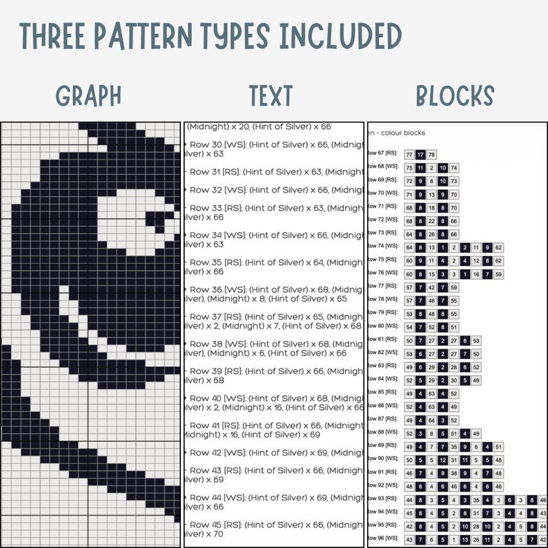 Crochet Graphgan PDF Pattern for SC Stitches - Ashen Goth Character - Etsy