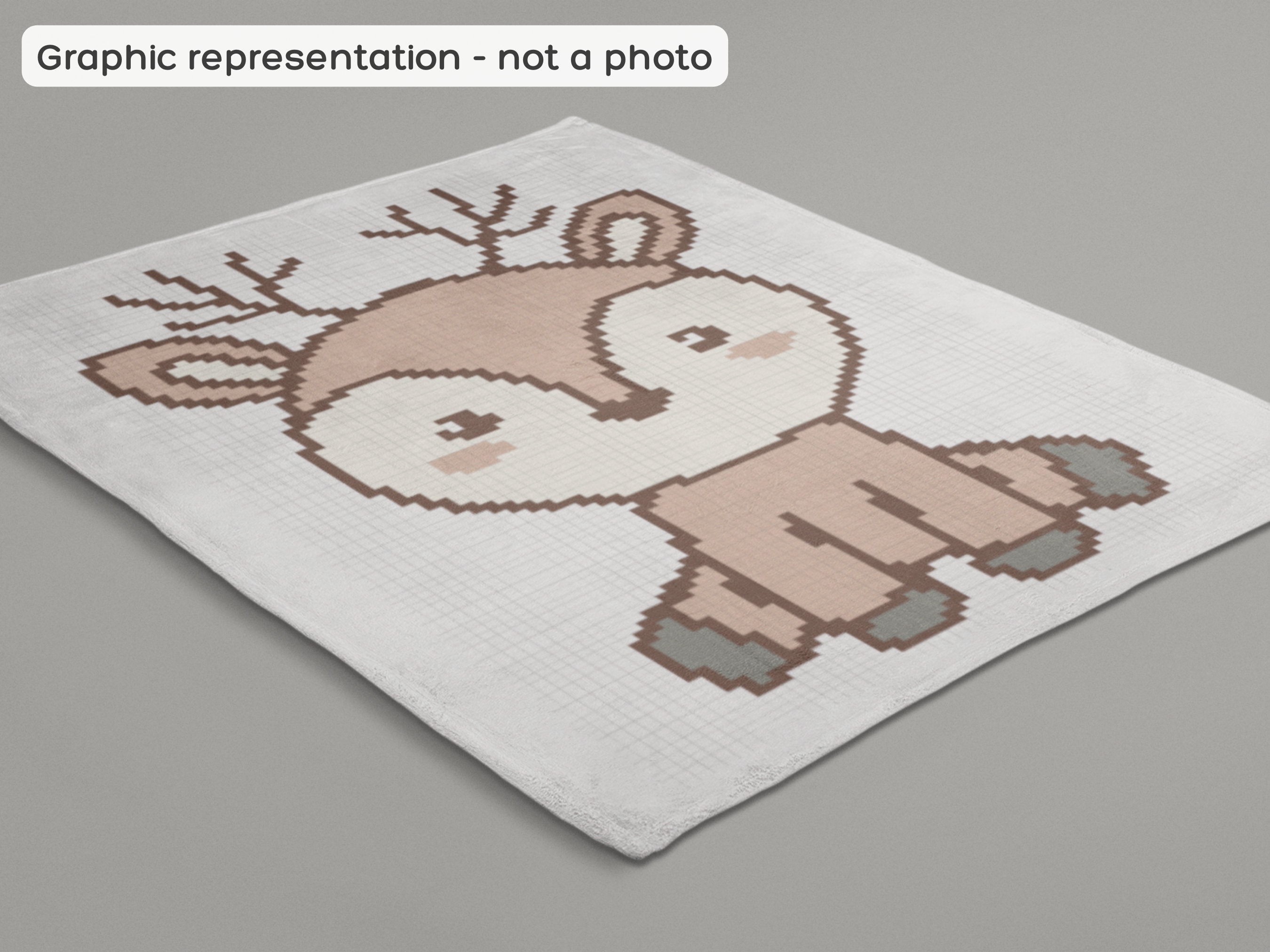 Deer Crochet Blanket Pattern Made Using Sc Graphgan Chart Cute Animal