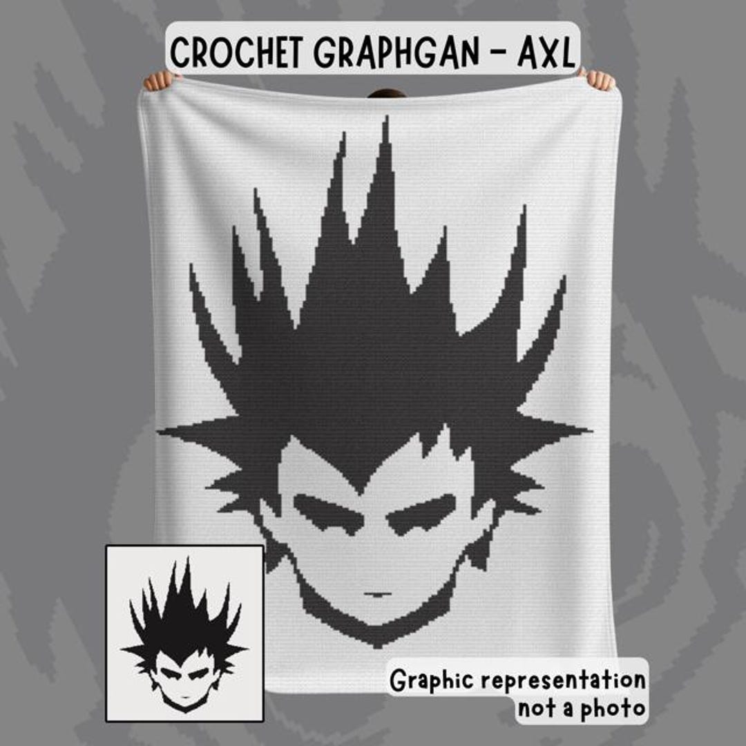 Character Graphgan Crochet Graphgan PDF Pattern for SC Stitches - Axl Goth Character - Etsy