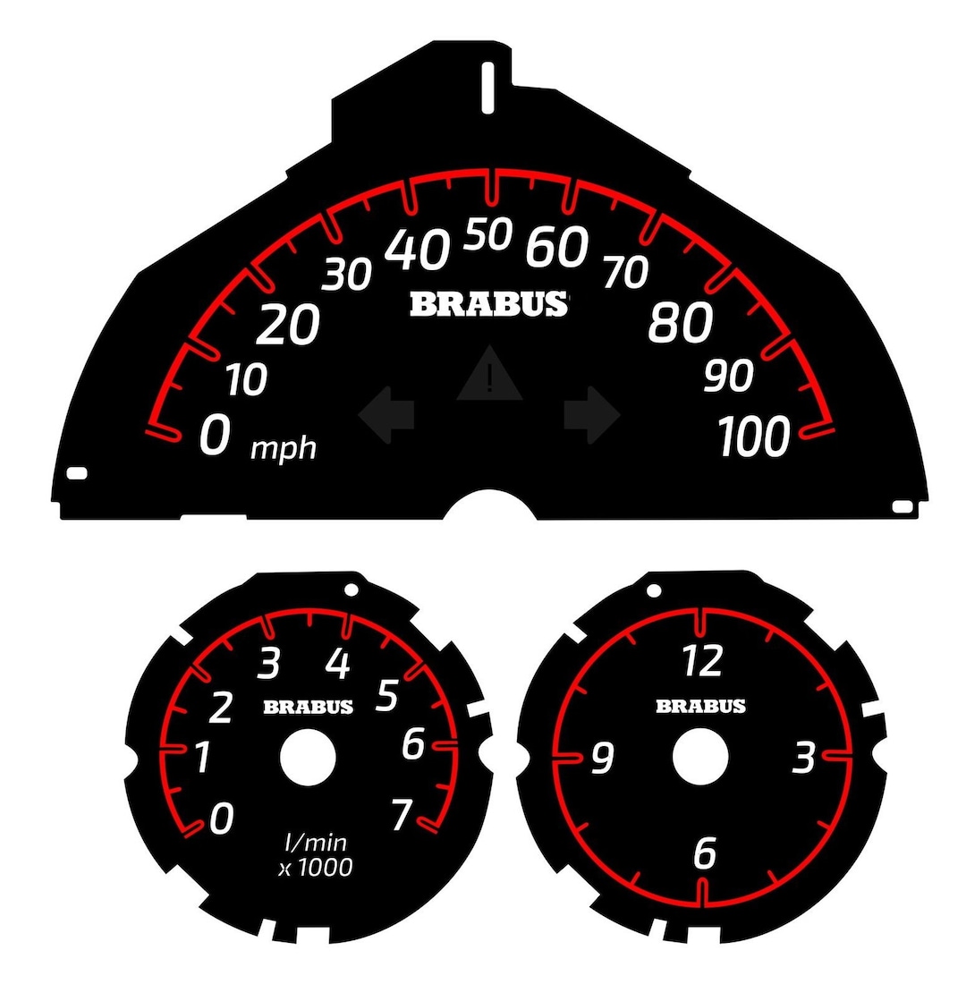 Speedometer Dial Tachometer Clock 100 MPH Red or White Etsy