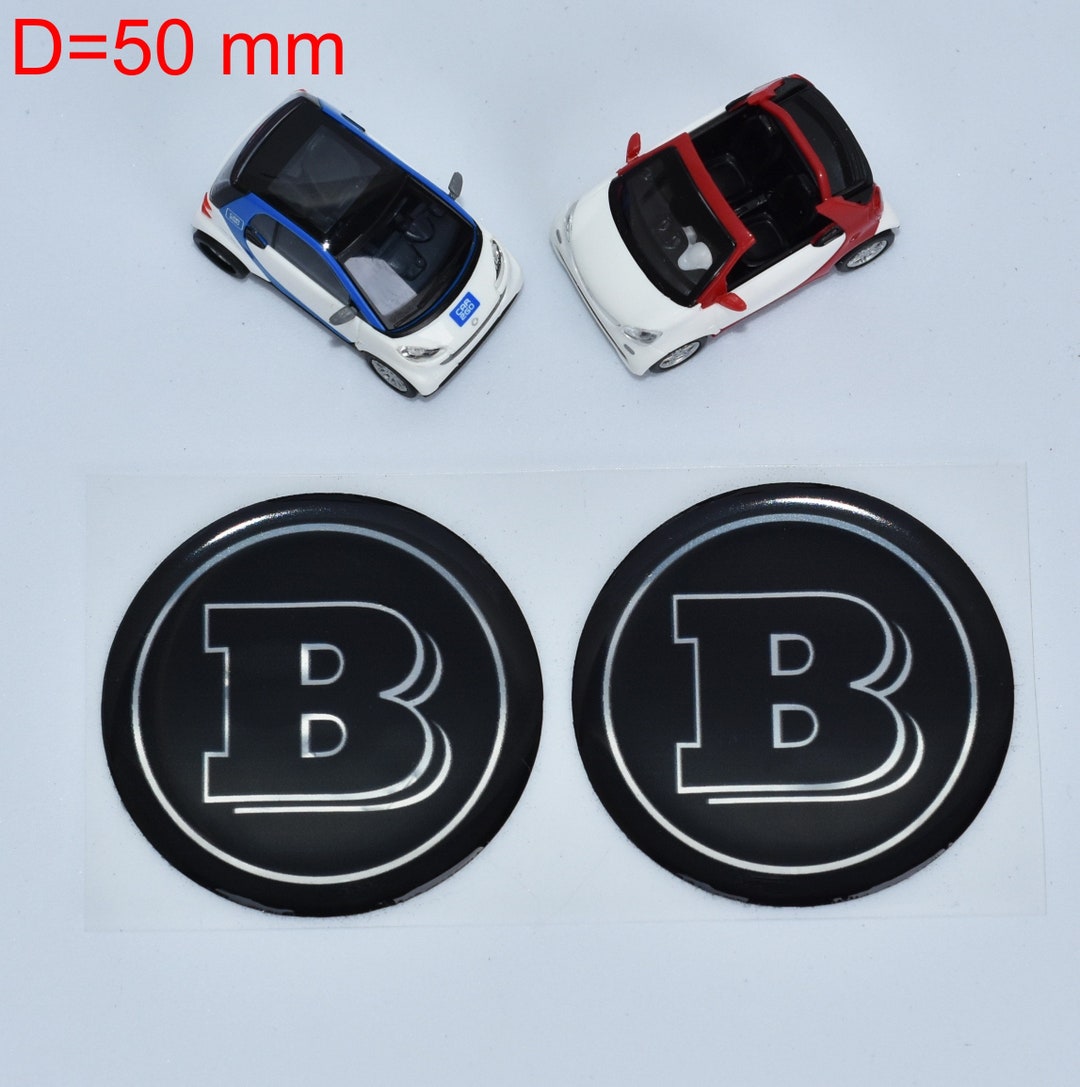 Sale: 2x 3D Resin Sticker 50 Mm Emblems, 3D Logo, Stamp for Smart ...