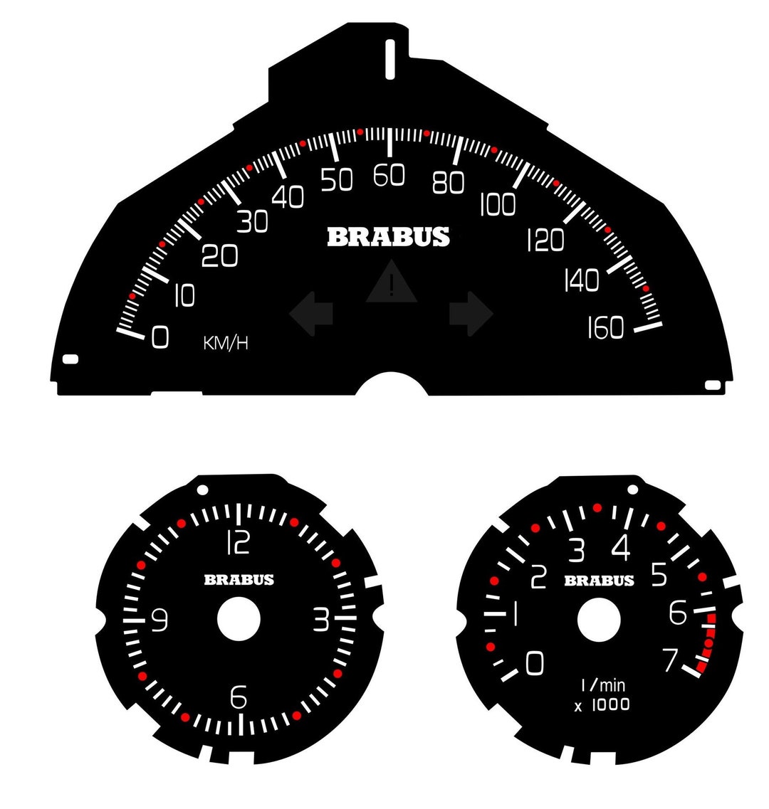 160 Km/h or 200 Km/h Speedometer Tachometer Clock Dial - Etsy UK