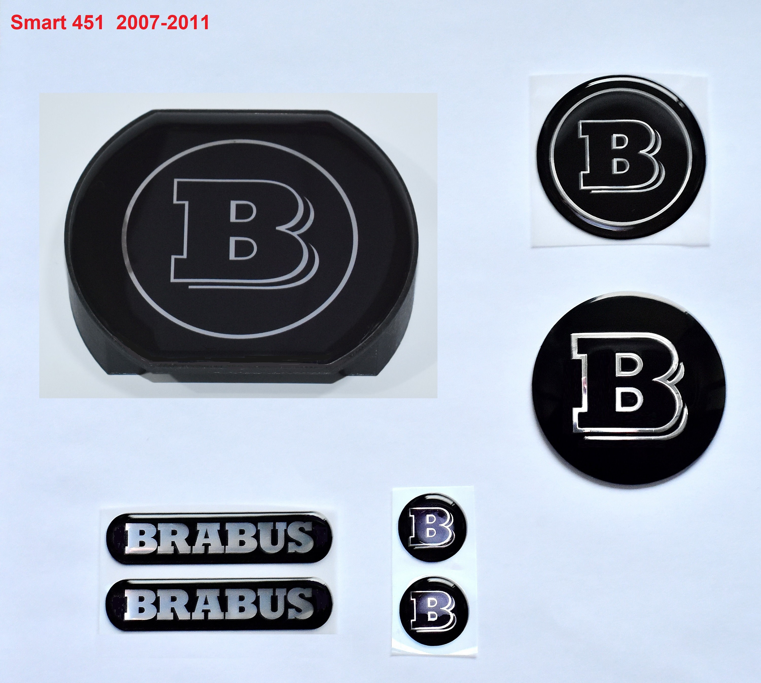 Set of Emblems Logos Badges Stickers for Smart 451 -  Denmark