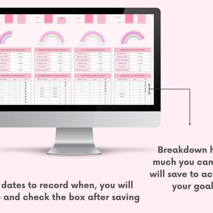 Digital Savings Planner Spreadsheet Green Google sheets Savings Template Progress Tracker Sheet Savings Goal Tracker Digital budget Planner