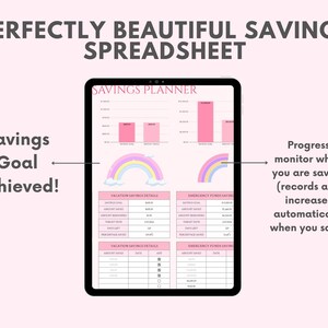 savings planner, savings spreadsheet, savings tracker, savings sheet, budget planner, budget for family, family budget, vacation planner, google sheets, spreadsheet template, savings budget, finance planner for emergency funds