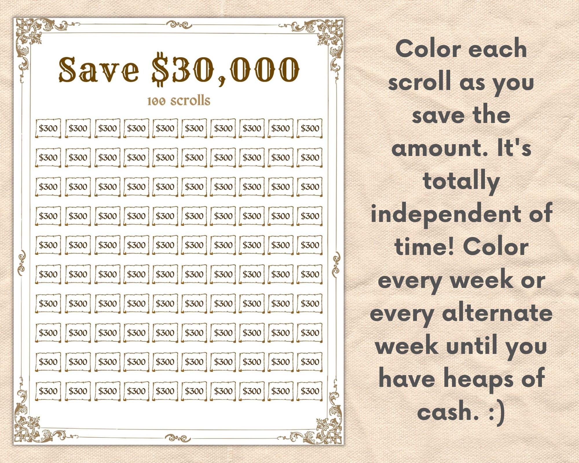 30k Savings 30k Challenge 30k Saving Challenge House Savings Chart ...