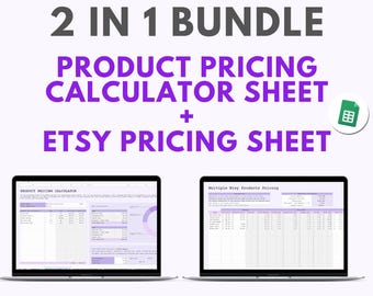 Etsy Fee and Profit Calculator Pricing Spreadsheet Small Business and Etsy Sellers Google Sheets Fees Strategy Sell on Etsy Store