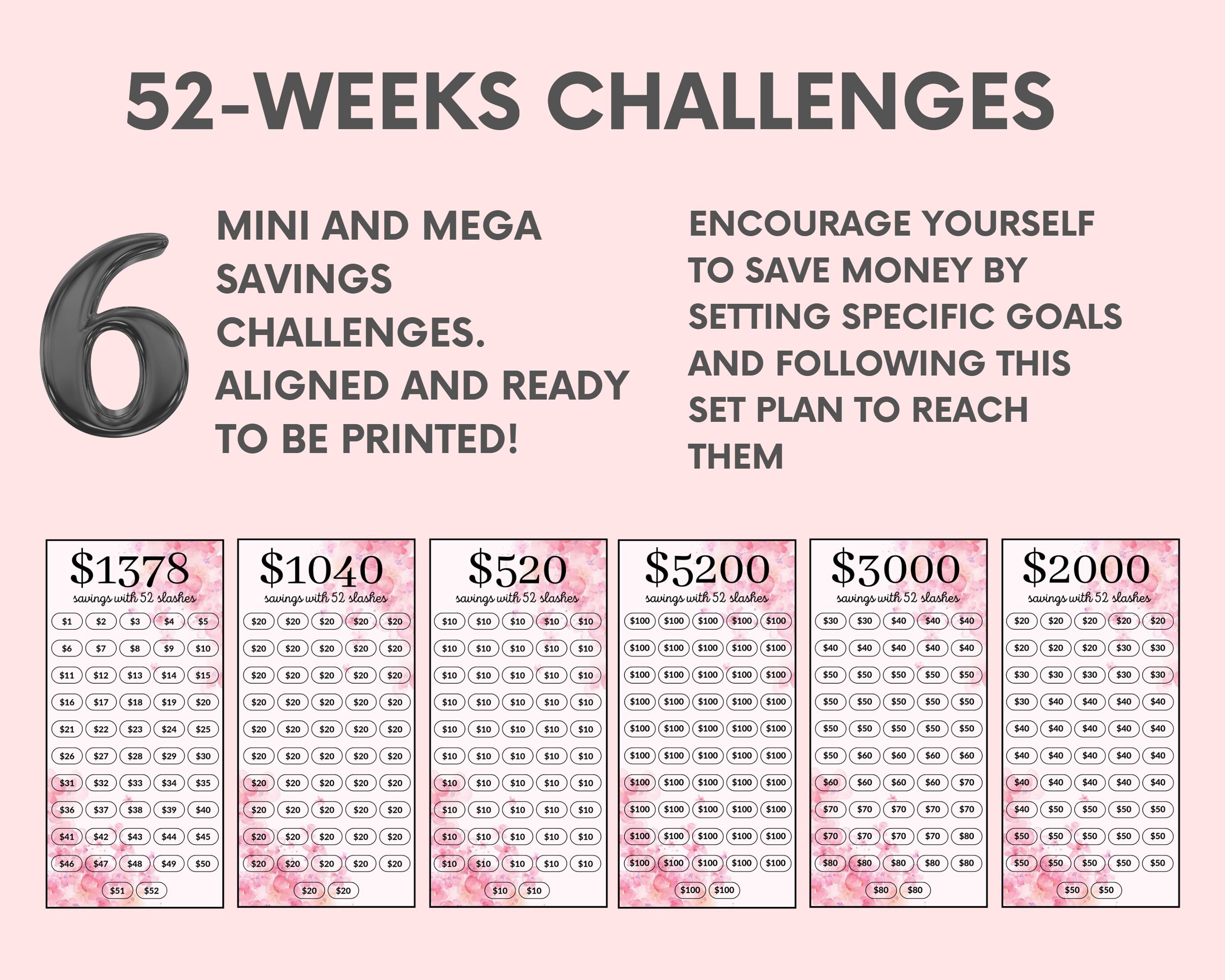 A6 3000 5000 Savings Challenge Printable Cash Envelopes Wallet - Etsy