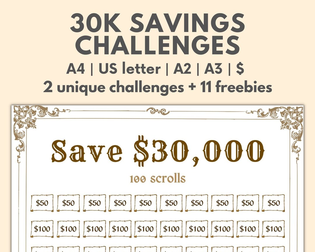 30k Savings 30k Challenge 30k Saving Challenge House Savings Chart ...