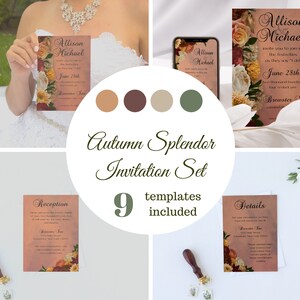 Rustic Fall Wedding Invitation Set