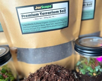 Premium Terrarium Soil Mix, Coconut Coir, Sphagnum Moss (32oz)