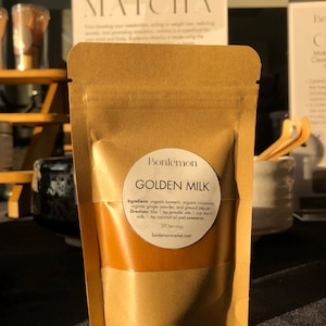 Bonlemon Golden Milk Tea Mix 1.90 oz, Golden Milk Tea, Golden Milk Powder, Turmeric Milk, Turmeric Latte, Turmeric Milk Mix, Golden Tea