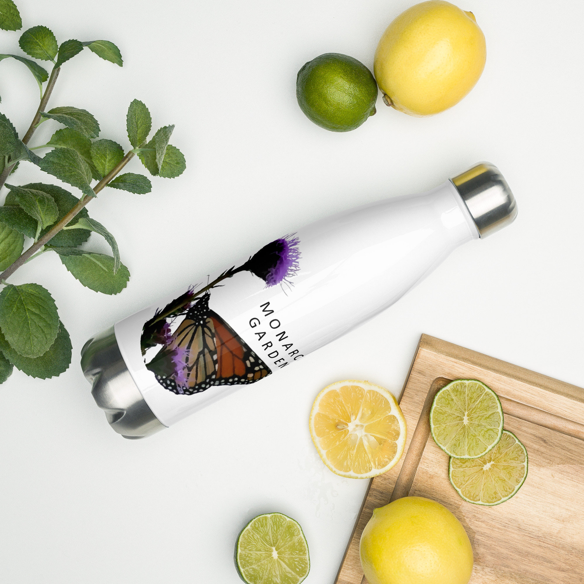 Monarch Gardens LLC -- Stainless Steel Water Bottle