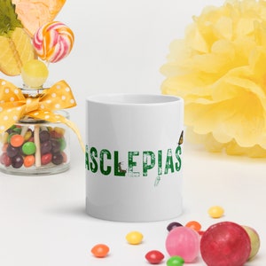 Asclepias Milkweed (White Glossy Mug)