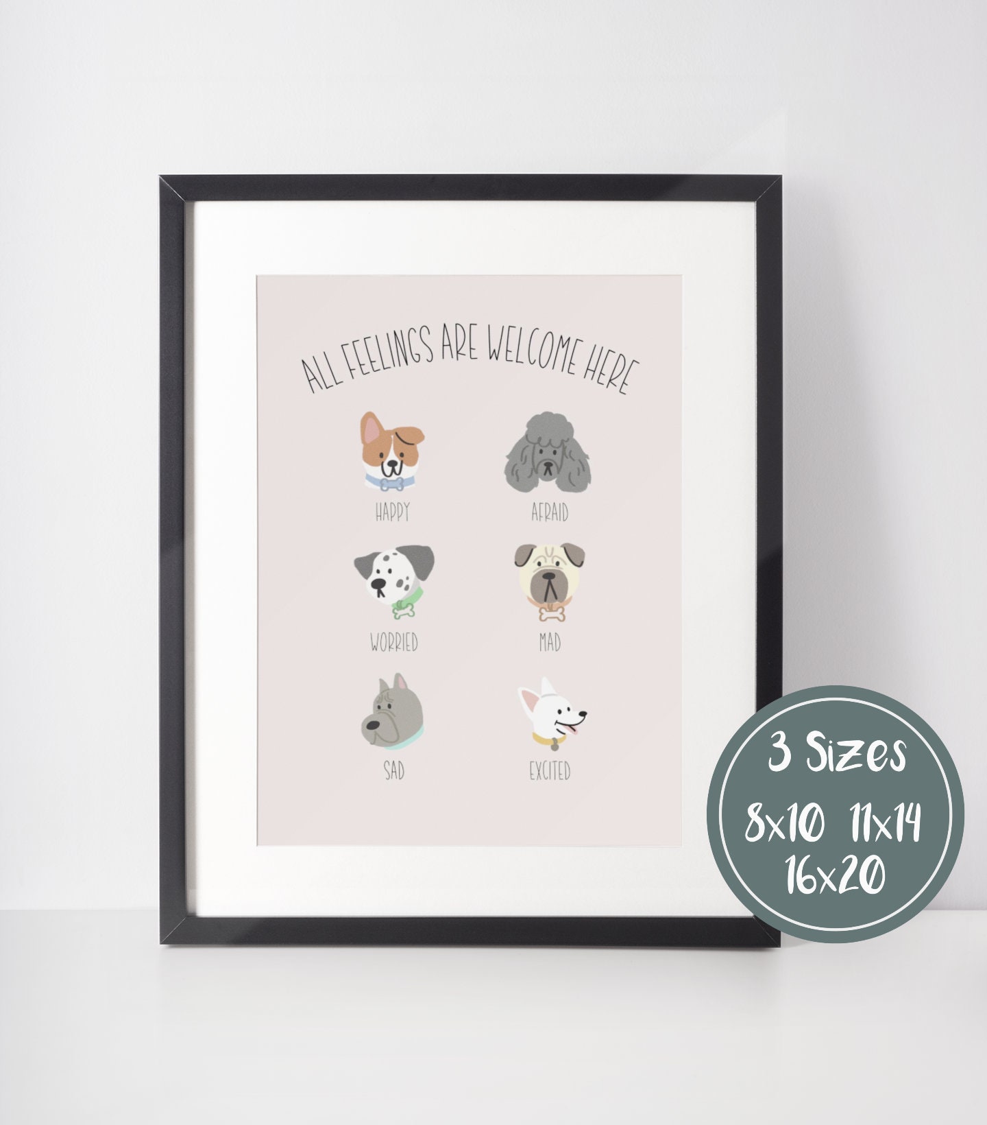 Dog Emotion Poster Feelings Chart How Are You Feeling Today Il Fullxfull.4128437483 6pm4