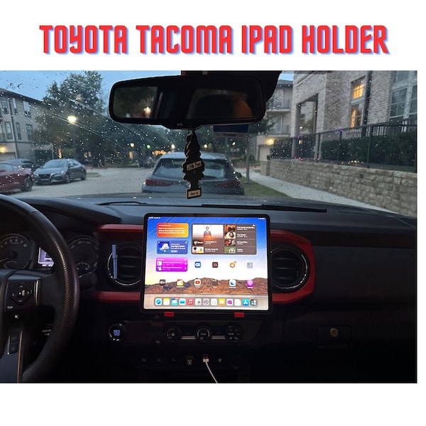 Toyota Tacoma 3rd Gen | iPad Holder| iPad Pro 12.9, 11, iPad Air (SEE NOTES) | Car Camping Tablet Stand | Removable iPad Mount | Accessories