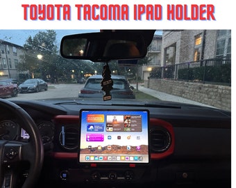 Toyota Tacoma 3rd Gen | iPad Holder| iPad Pro 12.9, 11, iPad Air (SEE NOTES) | Car Camping Tablet Stand | Removable iPad Mount | Accessories