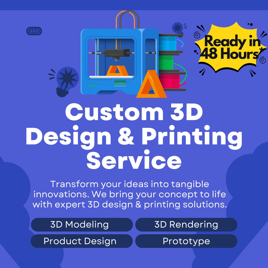 Custom 3D Printing Service: Transform Your Design - Etsy