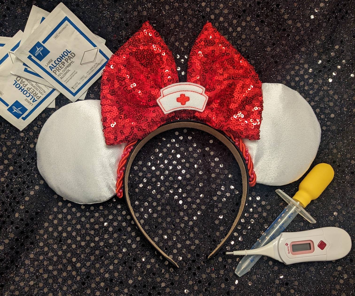 Nurse Mouse Ears Headband, RN Ears, Nurse Cap Headband, LVN 
