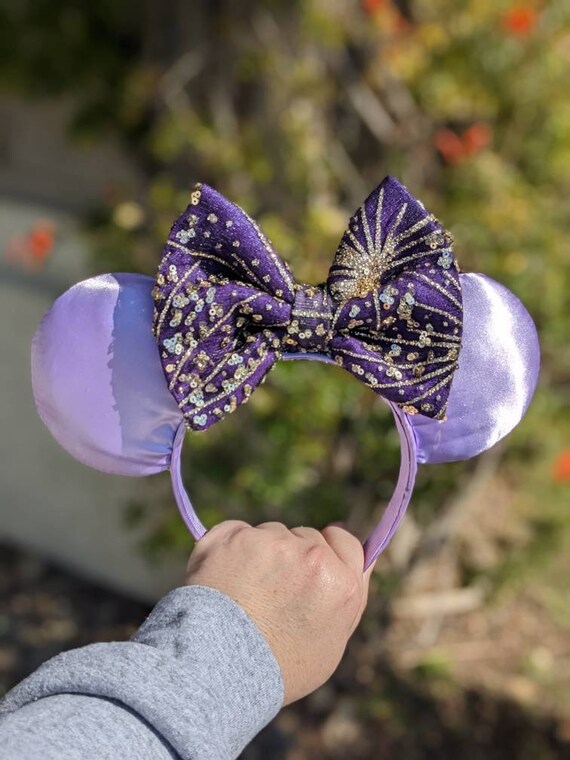 Handmade 100 Year Celebration Mouse Ears, Purple Fireworks  display picture 1