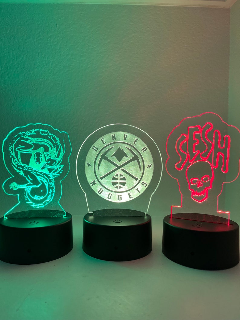 Custom Acrylic LED Lights Etsy