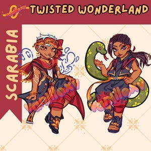TWST - SCARABIA - Acrylic Epoxy Glitter Charm! Kalim // Jamil
