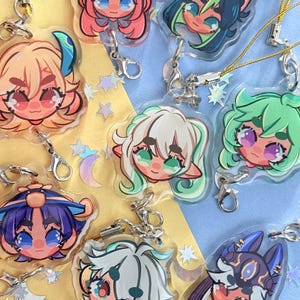 Genshin Mix&Match Acrylic Charms - 1.5&quot; - Sumeru - Kaveh, AlHaitham, Cyno. Tighnari, Nilou, Collei, Nahida, Wanderer