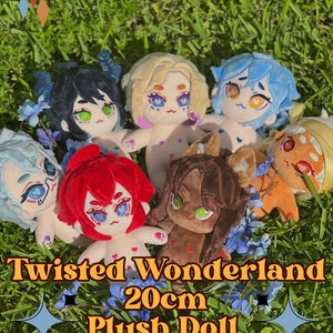 Twisted Wonderland Riddle Roseheart Inspired Plush Chibi Kawaii Cute