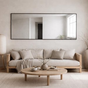 Square or rectangle shaped mirror with black frame Urban Hill