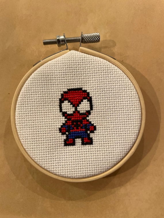 Puntada de cruz de Spider-Man - Etsy España