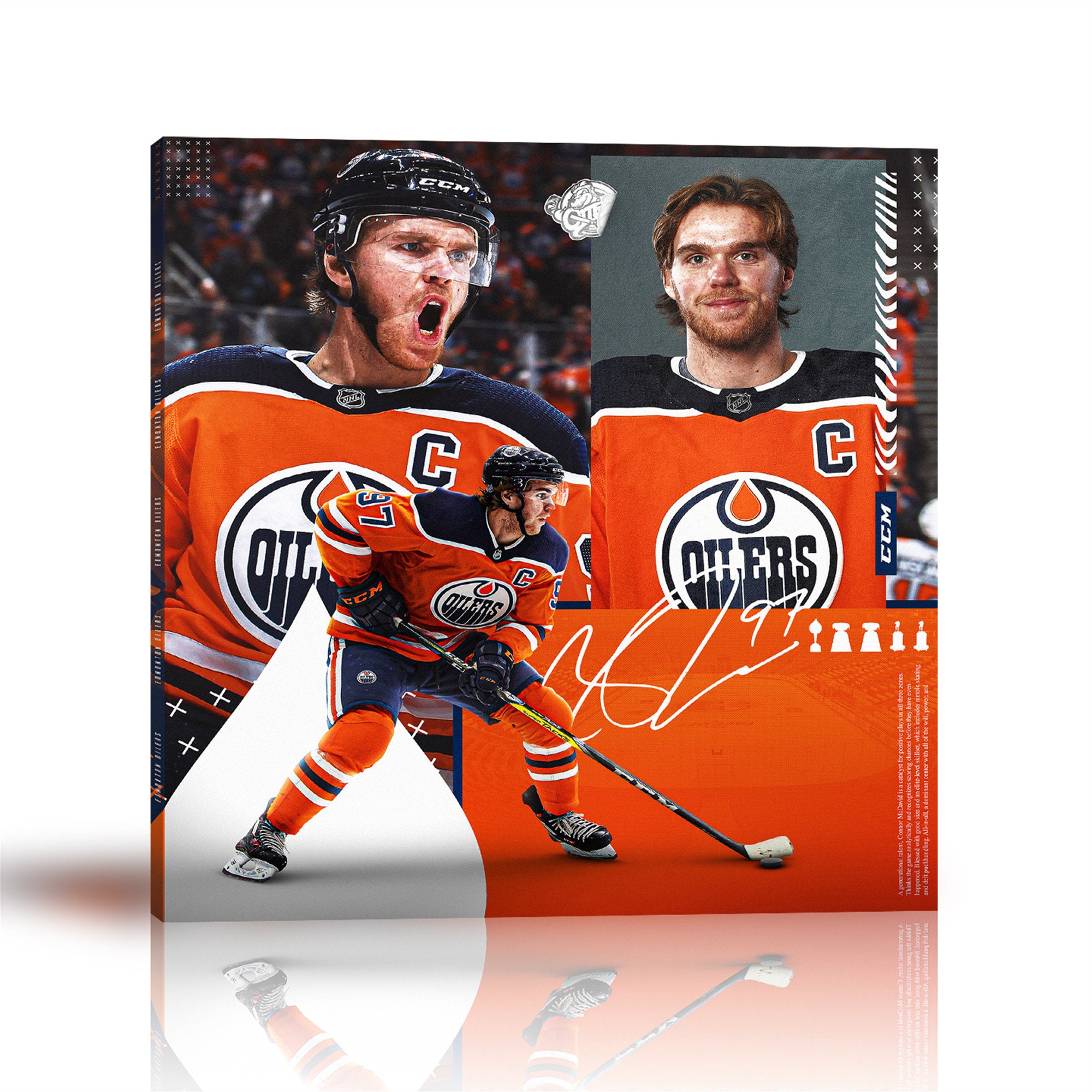 Connor Mcdavid Edmonton Oilers 500 Level Nhl Celebration Signature