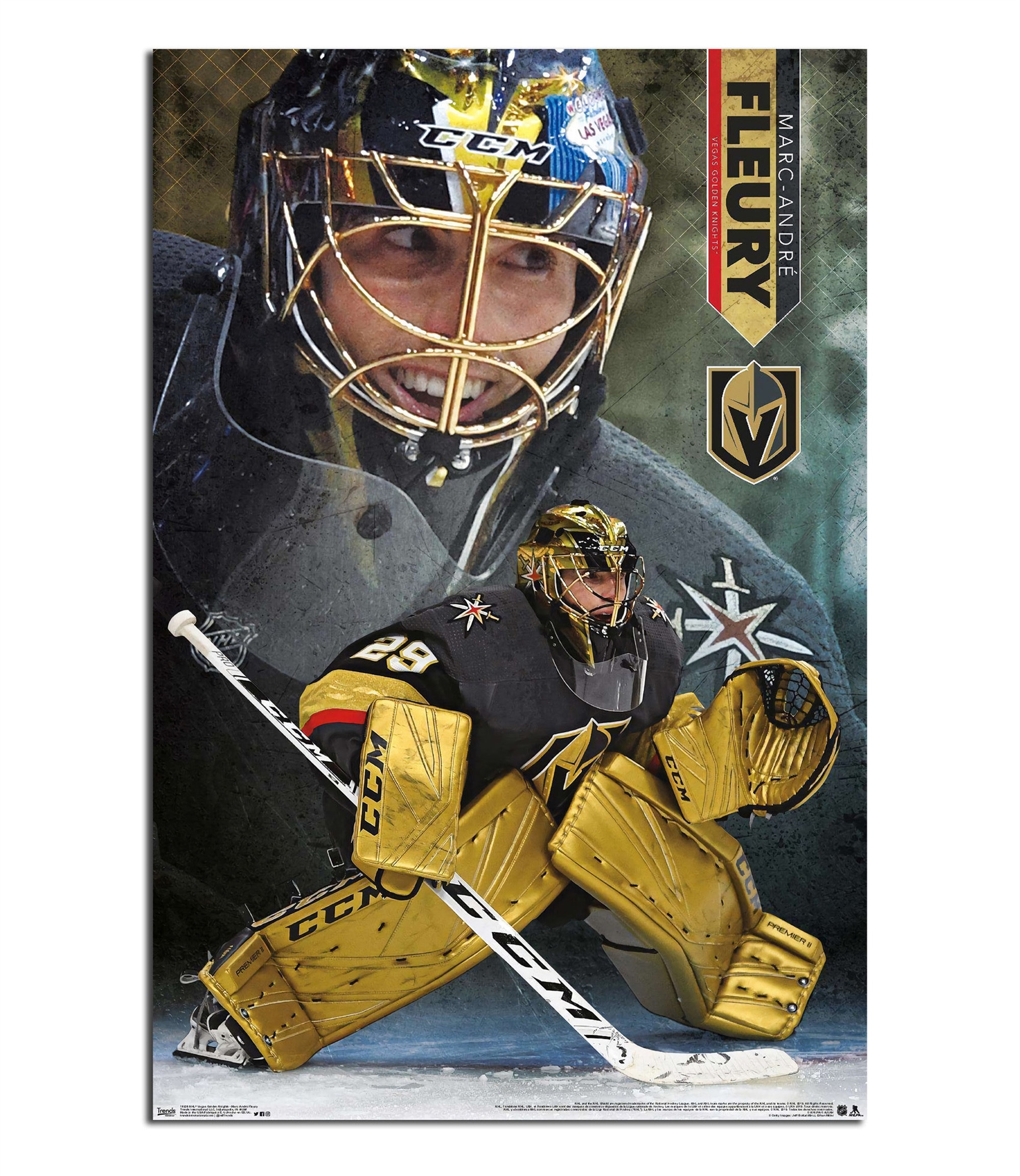 Marc-Andre Fleury Vegas Golden Knights adidas NHL Authentic Pro