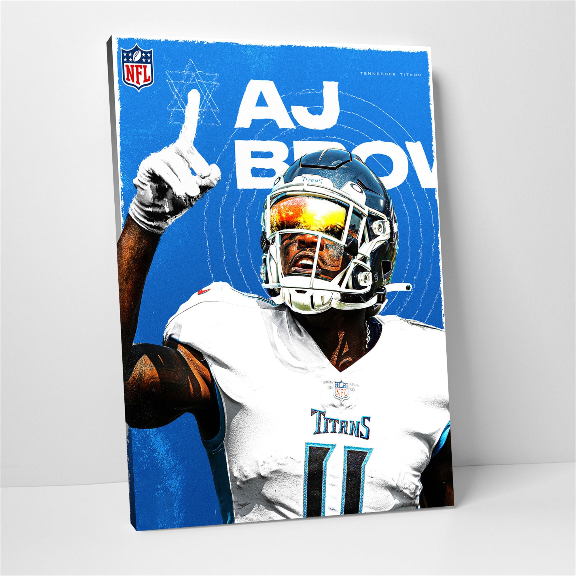 Derrick Henry TENNESSEE TITANS JERSEY NUMBER 22 OIL ART Poster by